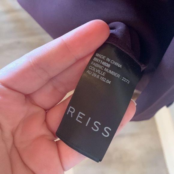 [REISS] Purple Long Sleeve Dress - Size 6 - Picture 4 of 7